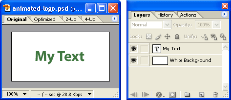 Simple layered image file