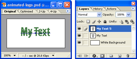 Adding a second text layer