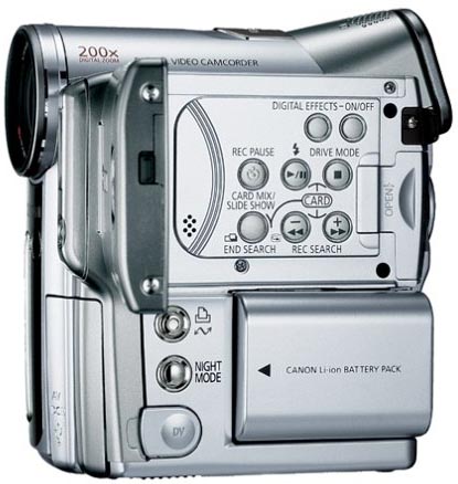 Canon Optura 400 controls