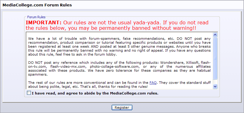 Forum Rules