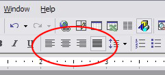 Formatting toolbar