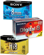 8mm Video Cassettes