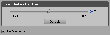 User Interface brightness