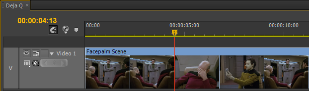 Trimming the clip in Premiere Pro