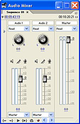 The sound mixer in Premiere