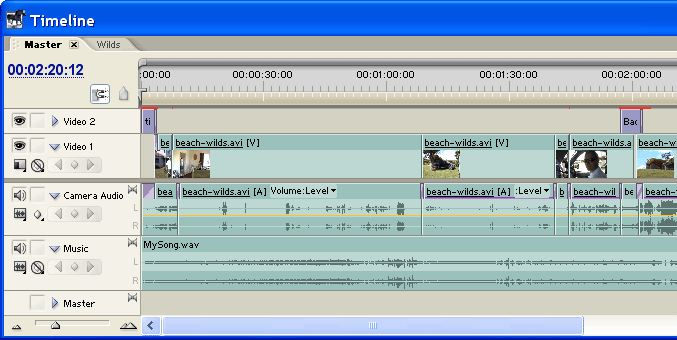 Music Track in Premiere Timeline