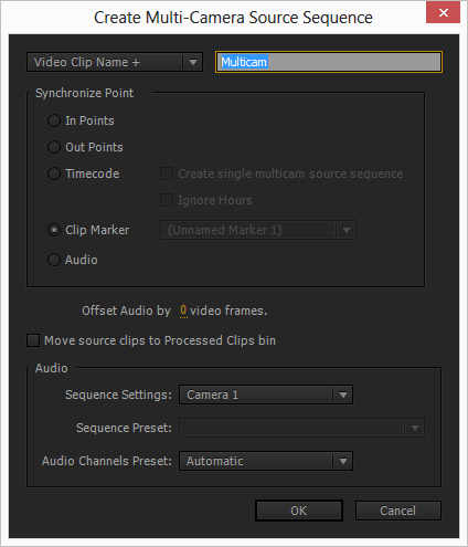 Create Multi-Camera Source Sequence