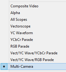 Program monitor flyout menu