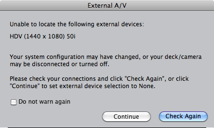 External A/V Window