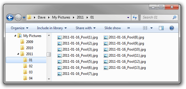 Batch Renamed Files