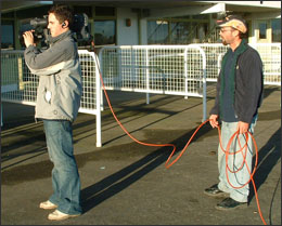 Cameraman and Cable Puller