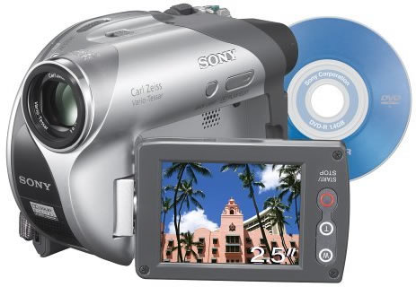 Agfa Sony HandyCam DCR-DVD105 Mini DVD Camcorder Nightshot AND Velbon 5000 Tripod 