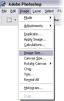 Photoshop Image Menu