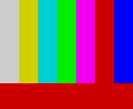 colour bars with a bucket of blood