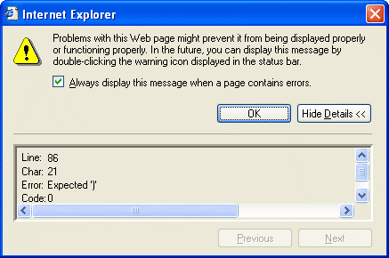 Error - Expected ')'