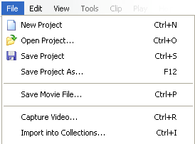 File menu