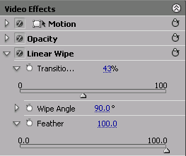 Effects Control Palette