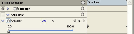 Opacity options (in the Effects window)
